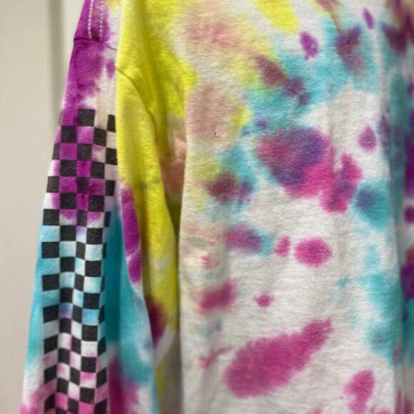 PEPSI TIE DYE CROPPED T-SHIRT LONG SLEEVE SZ MEDIUM 100% COTTON RETRO AESTHETIC - Picture 15 of 16